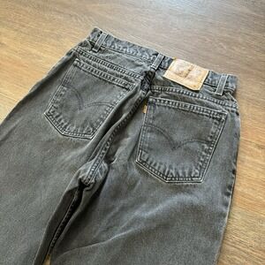 VTG Levi's 951 Relaxed Fit Tapered Leg Black Gray Wash Orange Tab Sz 10 MED Wome